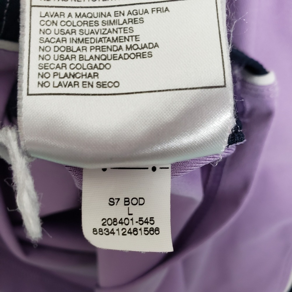 Nike Women's L Racerback Tank Top Pastel Purple Running Track Stripe Athletic - Picture 13 of 13
